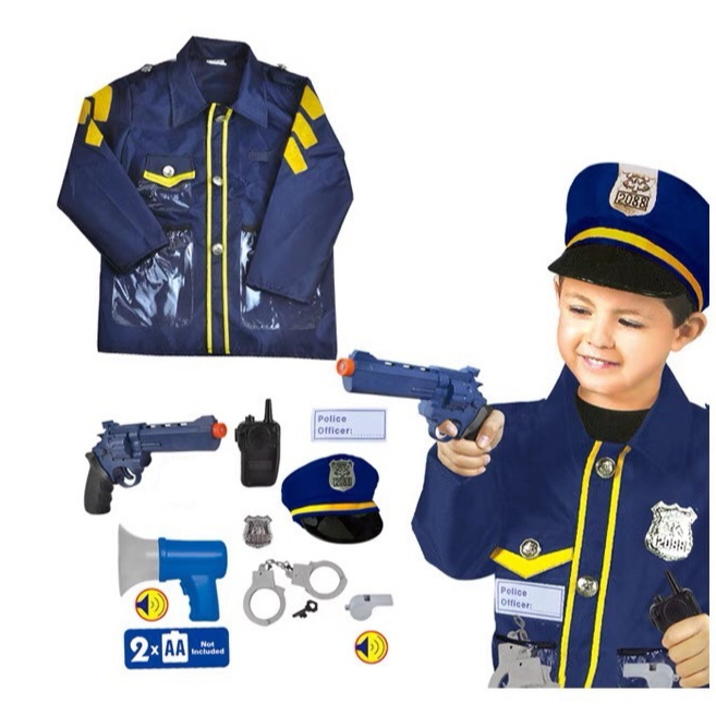 現貨台灣-萬聖節服裝,警察裝,職業服裝兒童變裝服-兒童警察服裝(2)