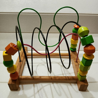 二手 幼兒串珠木製玩具 ikea 益智玩具 木製 串珠 手眼協調 玩具 教具 兒童 幼兒 幼童 益智