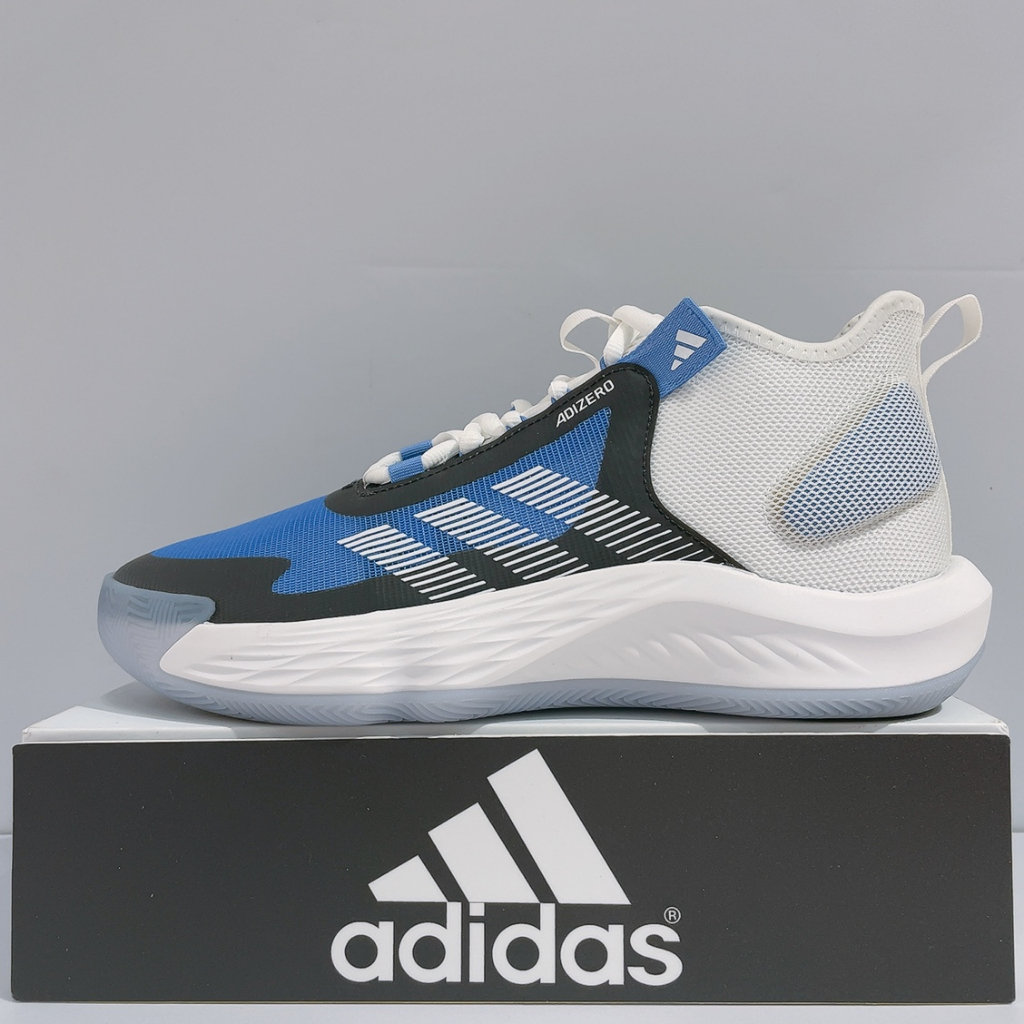 adidas Adizero Select 男生 白藍色 舒適 緩震 運動 籃球鞋 IE9266