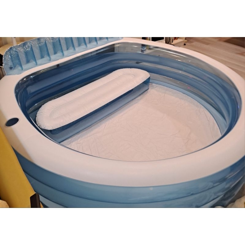 INTEX】圓型藍色有靠背游泳池  兒童球池  遊戲池590L