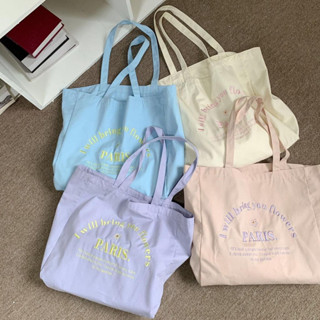 【只賣現貨】ins風字母刺繡帆布袋包 單肩包 購物袋 大容量學生包 學生包 帆布包 手提袋 包包 環保包#714