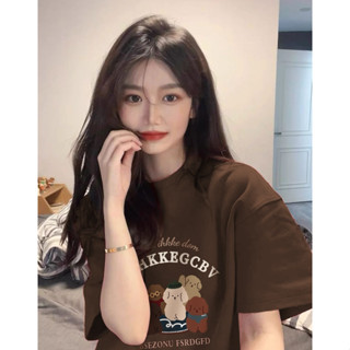 【林木木】短袖 t恤 純棉 oversize 夏季 衣服 女生上衣 顯瘦 t 短袖上衣 休閒 ins 風 原宿風