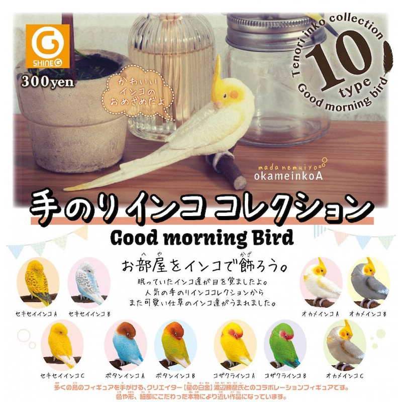 SHINE-G 鸚鵡造型公仔-早安篇 轉蛋 扭蛋 全10款 鸚鵡 虎皮 玄鳳 鳥類