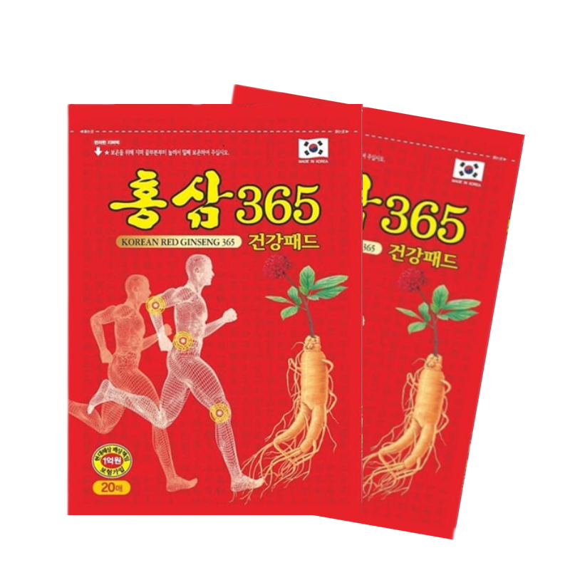【家家購物】現貨 韓國製 紅蔘 365 日日 舒痛貼 20片入