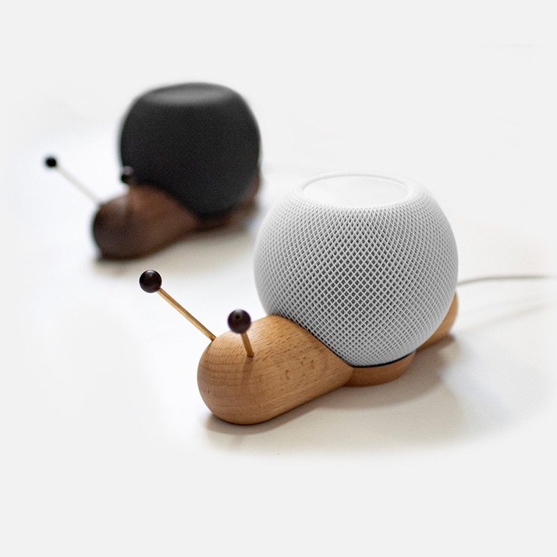 HomePod mini音響配件木底座支架apple蘋果智能藍牙音箱桌面防滑