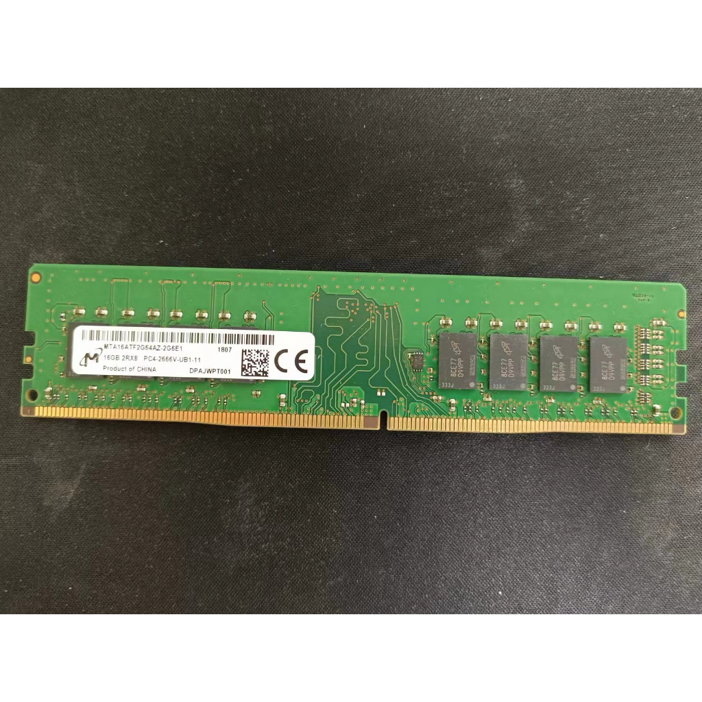 【Micron 美光】桌機用DDR4 16GB(拆機良品)