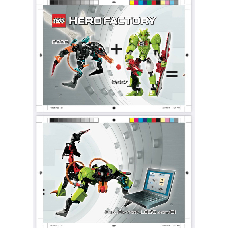 LEGO 樂高 6227+6228 二盒合售-HERO Factory 英雄工廠 生化戰士 2012 全新未拆