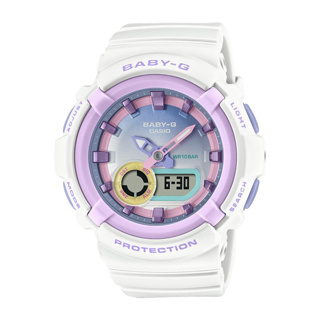 【CASIO】Baby-G 粉紫錶圈 X 漸層配色錶面 雙顯電子女錶 BGA-280PM-7A 台灣卡西歐公司貨