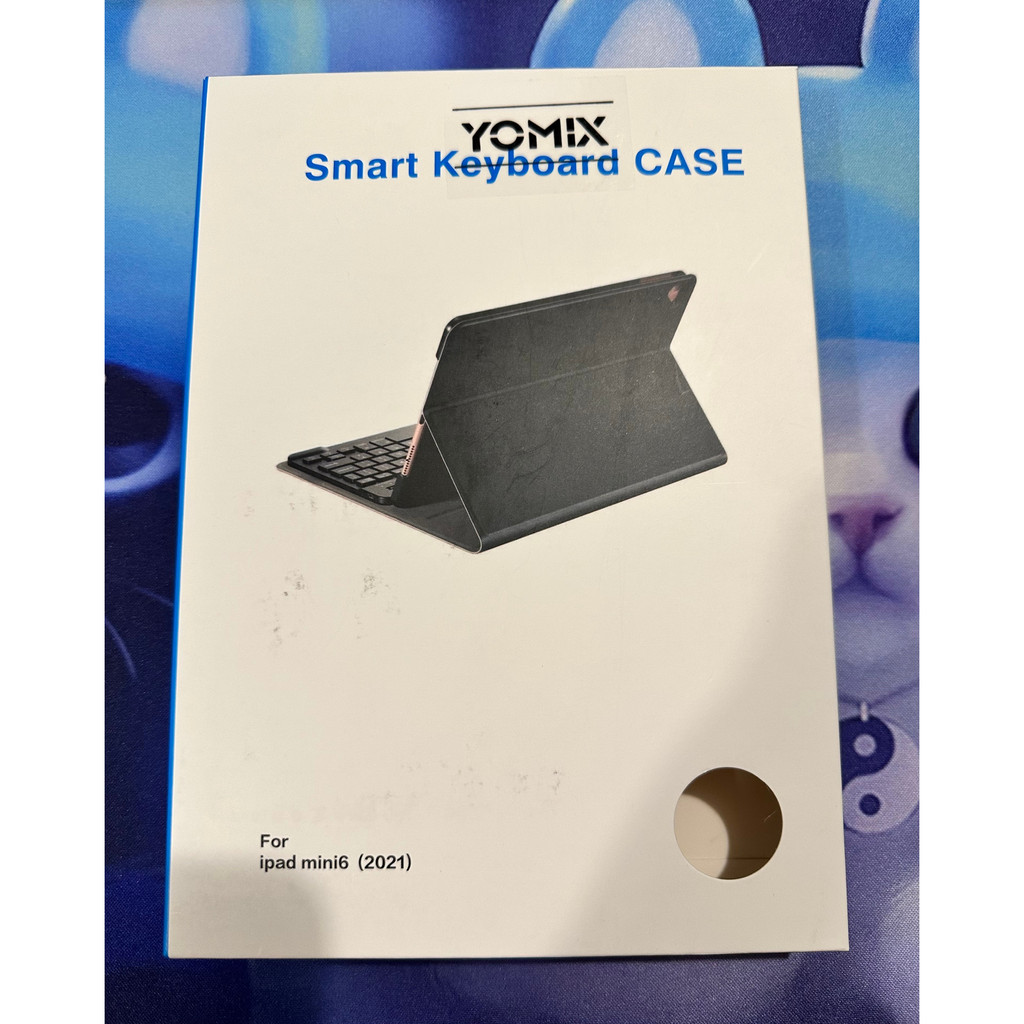 YOMIX優迷 Apple iPad mini 6代 8.3吋磁吸式藍牙鍵盤皮套保護組(淺藍色)