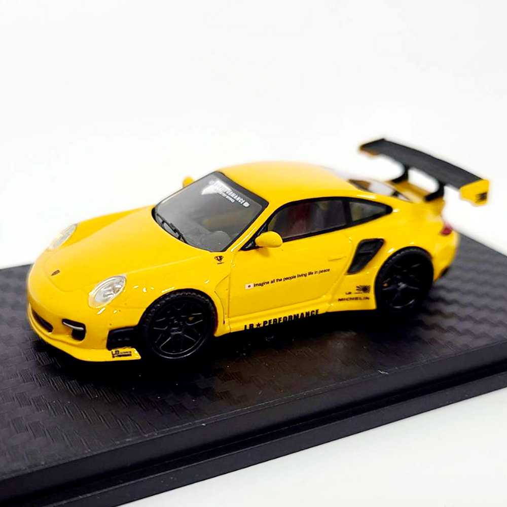 PC CLUB 1/64 模型車  Porsche 保時捷 911 997 PC640002F 黃色