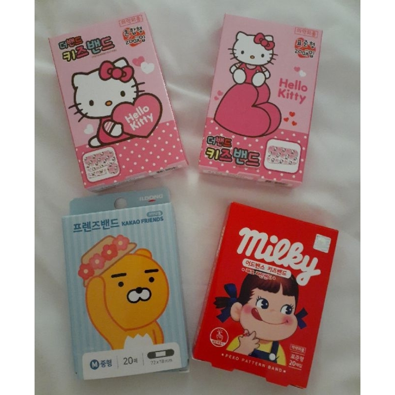 韓國帶回現貨～Hello Kitty, Milky,KAKAO Friends，ok磞，各一盒