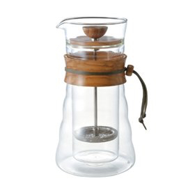 HARIO 自然風雙層濾壓咖啡壺 3杯用 400ml DGC-40-OV 耐熱玻璃 玻璃壺 咖啡壺 鑠咖啡