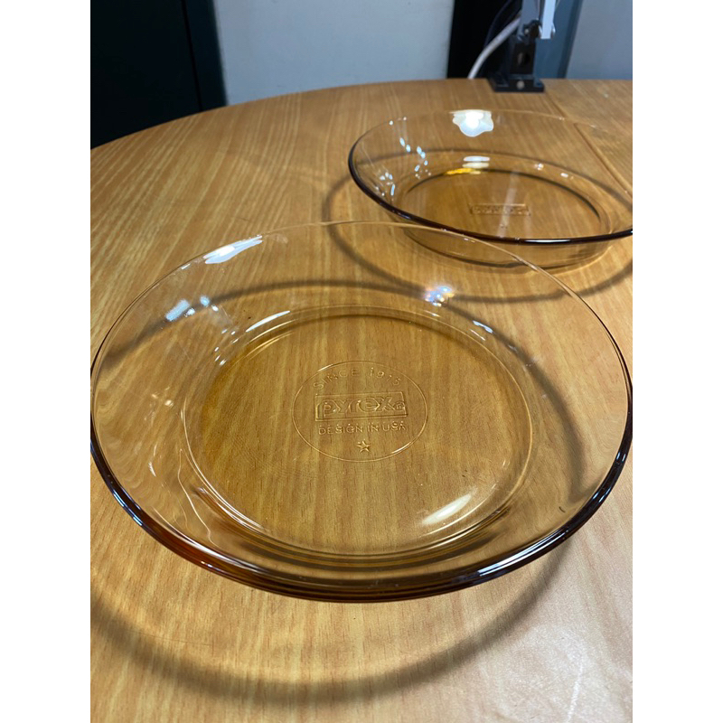 康寧Pyrex百麗琥珀色 7.5寸玻璃湯盤（二手）