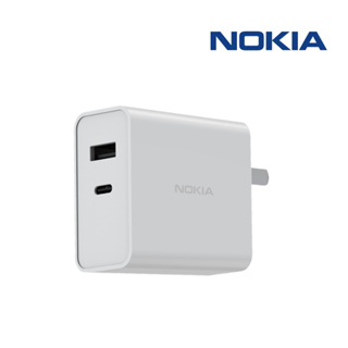 免運 NOKIA GaN氮化鎵PD+QC 65W雙孔充電器 P6309