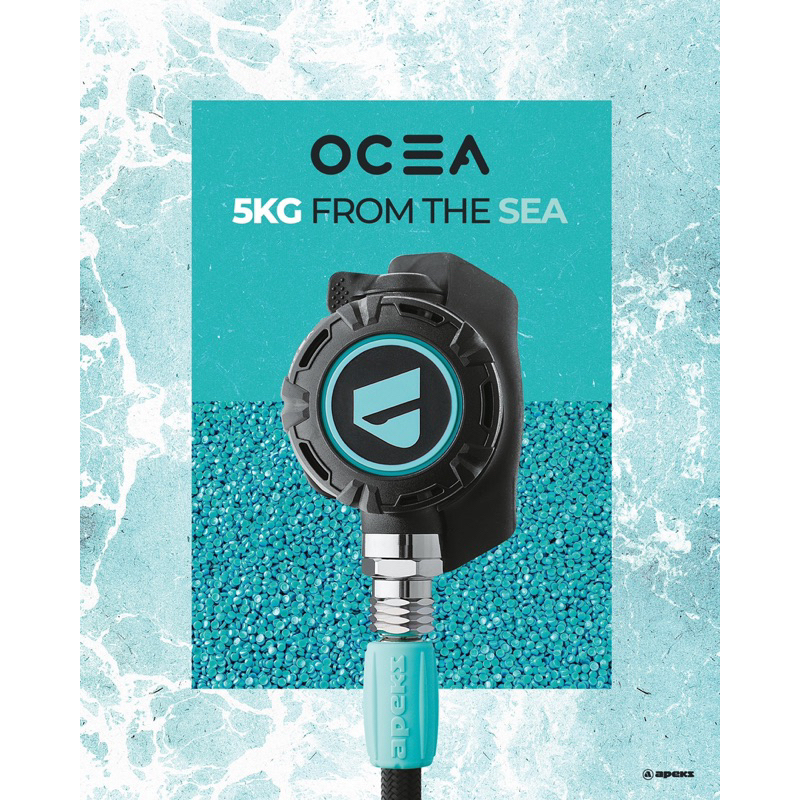 【預購商品】 Apeks XL4 OCEA YOKE 湖水藍(DIN)水肺潛水 一級頭+二級頭+備二 調節器 技術潛水