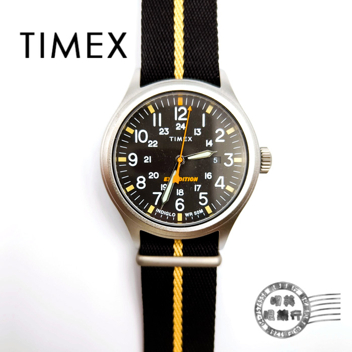 【明美鐘錶眼鏡】TIMEX 天美時 /TXTW2V07800/(黑X米色)遠征系列/日期顯示探險腕錶
