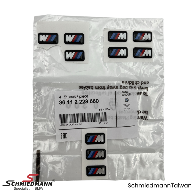 Schmiedmann TW - BMW 原廠 M 輪圈貼紙 標誌 36112228660
