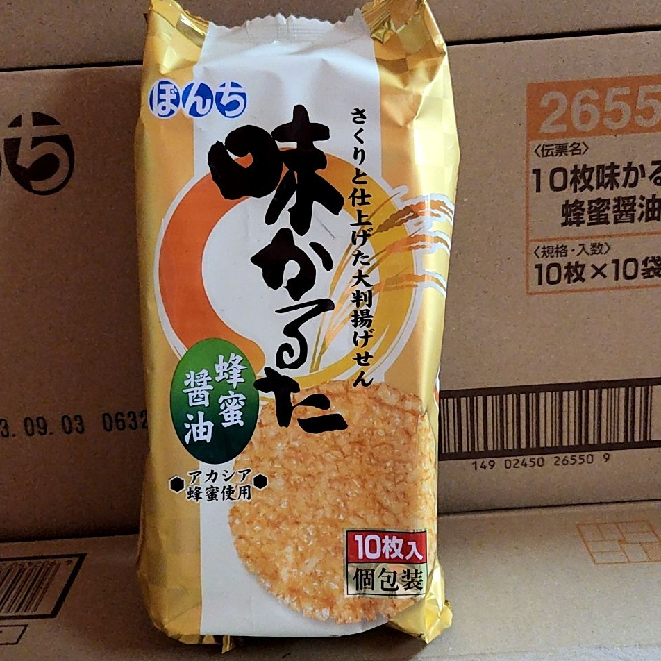 💗💗小姐姐日本零食💗💗 日本超市同款 蜂蜜米果10枚入 Bonchi 少爺仙貝米果
