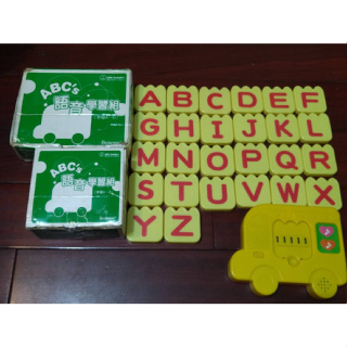 二手惜福品 巧連智巧虎英語ABC’s語音學習組學英文字母A-Z字卡教具 字母零售 生活學習益智玩具