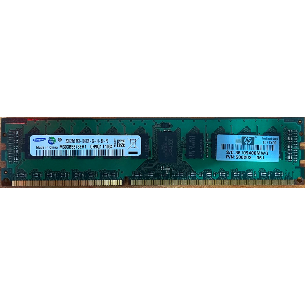 HP 2G PC3-10600R DDR3-1333 (伺服器專用)