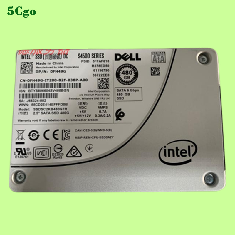 5Cgo.【含稅】Dell/戴爾 Intel S4500 0FH49G 480GB SATA6G 2.5寸SSD固態存儲