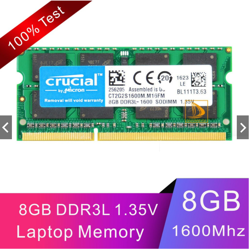 Crucial 英睿達 8GB 2RX8 DDR3L 1600MHz PC3L-12800S SODIMM