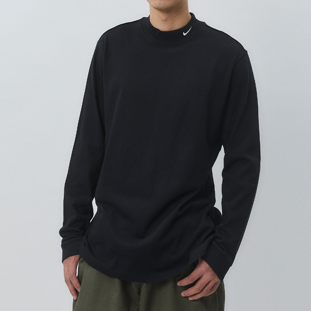 Nike AS M NL LS MOCK NECK SHIRT 男 黑 企領 休閒 運動 長袖 DX5869-010