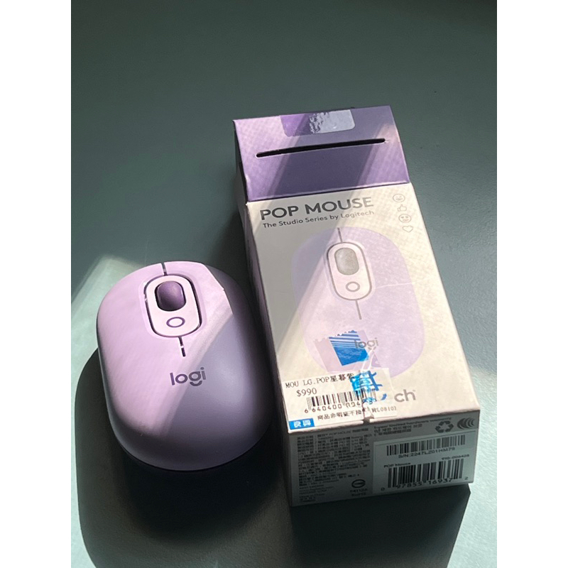  Logitech 羅技 POP MOUSE 無線藍牙滑鼠 - 星暮紫（附滑鼠墊）
