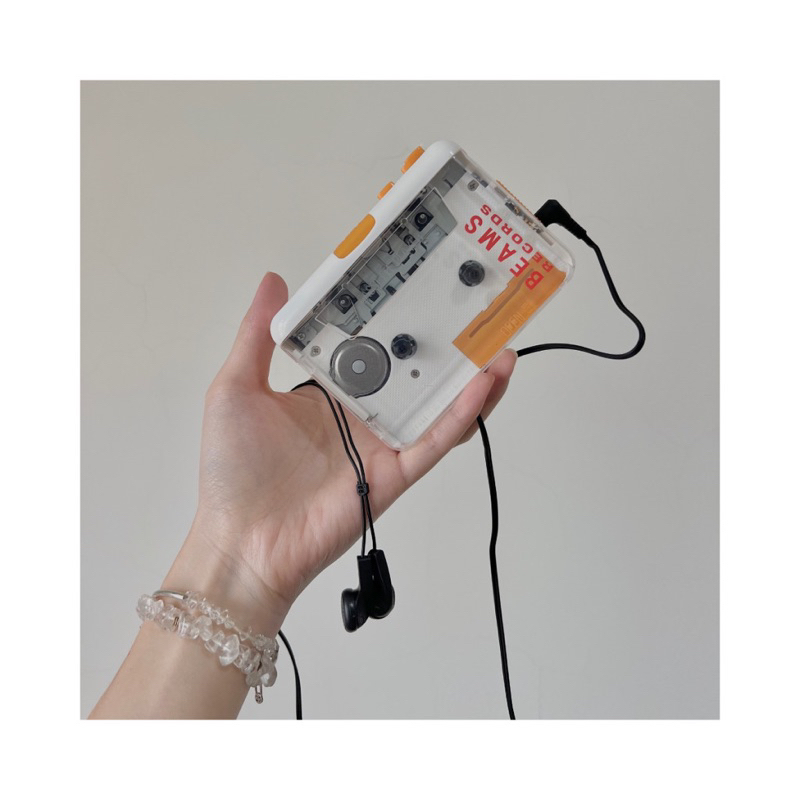 （部份現貨）日本直送BEAMS Records 橘色 黑色復古卡帶隨身聽/卡帶播放器 MP3
