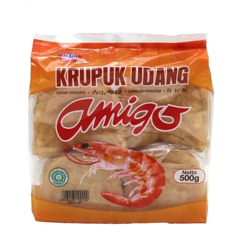 AMIGO KERUPUK UDANG (BESAR) 生蝦餅500g KRIPIK KRUPUK MENTAH