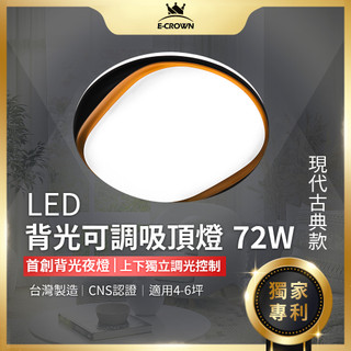ECROWN LED吸頂燈 古典款《臺灣專利》智慧遙控調光燈 客廳燈 房間燈 臥室燈 燈具 沐月燈飾