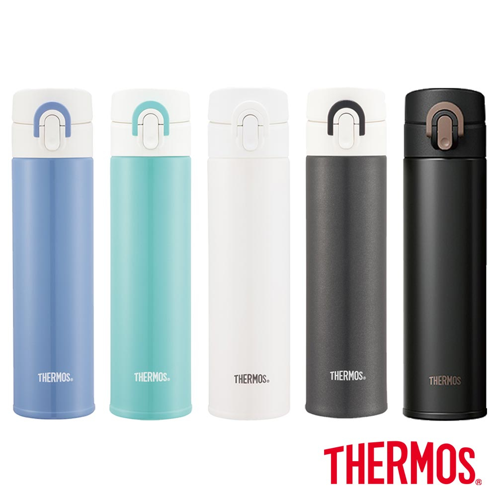 【THERMOS膳魔師】不鏽鋼超輕量彈蓋真空保溫瓶400ml(JNI-401)