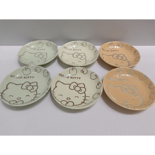 hello kitty 日本製 2011年醬油碟.點心小碟（6入）瑕疵品