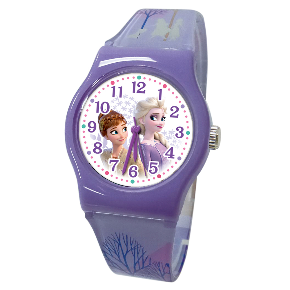 【迪士尼】冰雪奇緣2 兒童手錶_手足情深(紫)