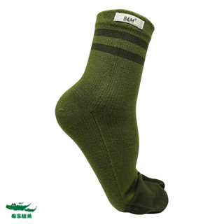 【母子鱷魚】時尚美足雙彈二趾襪-綠