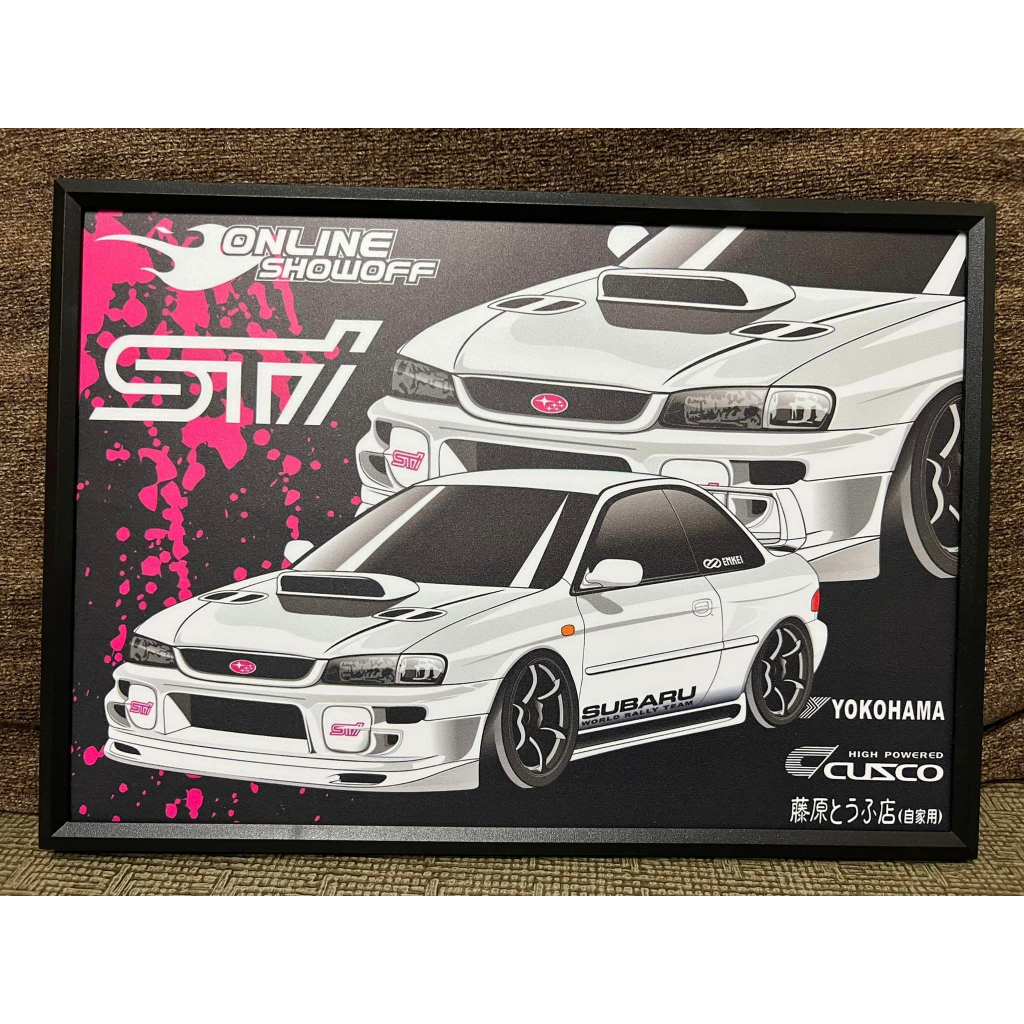 subaru impreza 22B 硬皮鯊 掛圖 尺寸A4