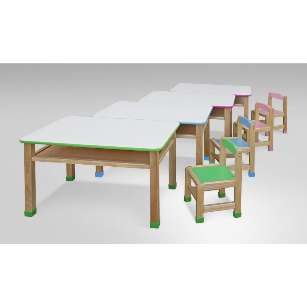 【 IS空間美學】 彩邊桌椅(2023-B-401-1)幼兒/兒童/幼教桌椅/補習桌/木製/安親桌/遊戲桌
