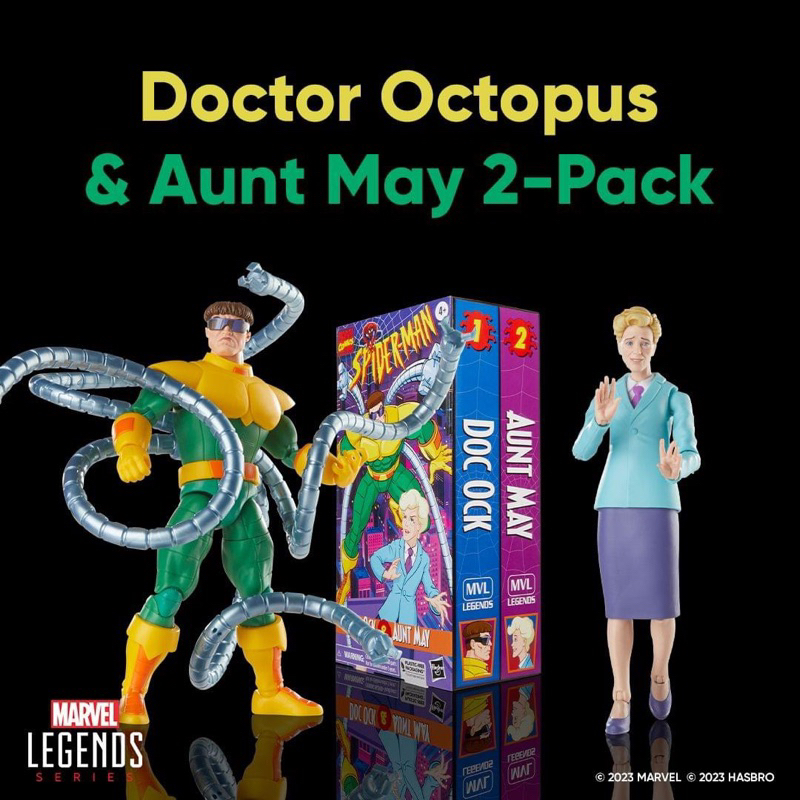 【BWT】Marvel Legends 漫威 ML-蜘蛛人傳奇人物 VHS系列 Doc Ock &amp; Aunt May