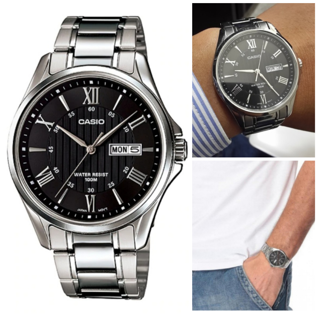 &lt;秀&gt;CASIO專賣店公司貨附保證卡及發票時尚羅馬紳士腕錶MTP-1384D-1A