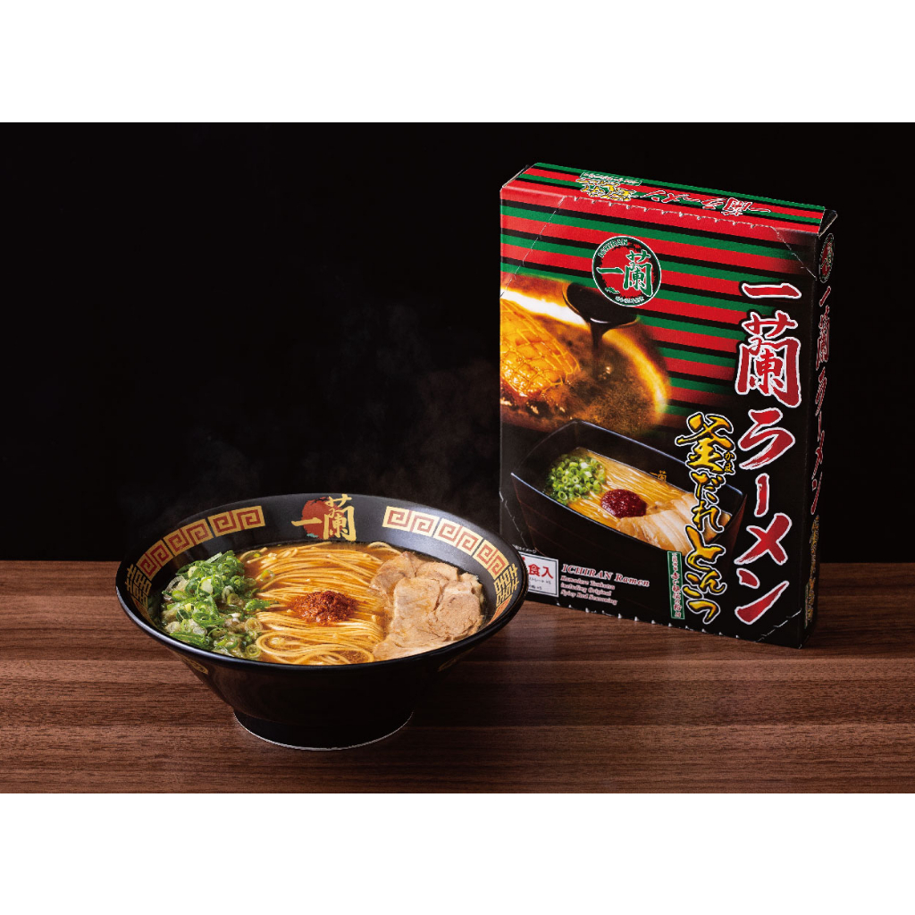 Ariel's Wish-日本超好吃一蘭拉麵釜燒豚骨拉麵煮食包非泡麵含原汁湯包一盒5份湯包5份麵條特製辣粉5包-現貨*3