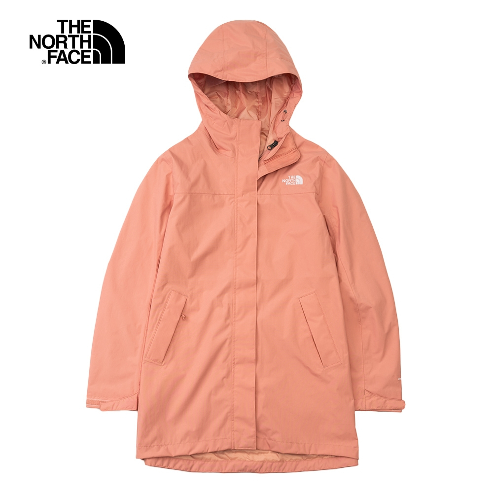 The North Face W MFO ML ZIP-IN AP 女 防水透氣連帽衝鋒衣 粉 NF0A4NEHHCZ