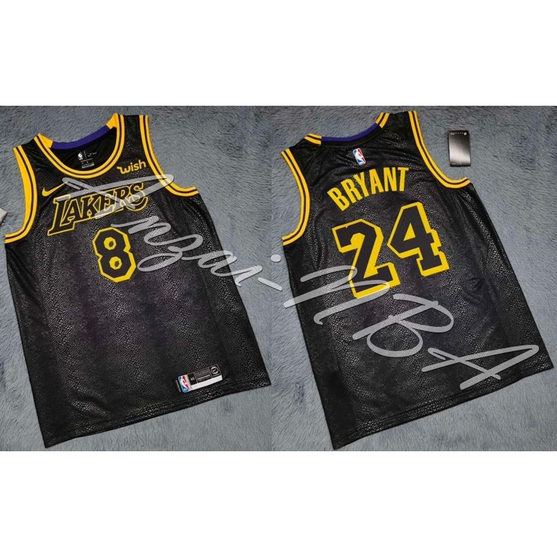 Anzai-NBA球衣 18賽季LAKERS 洛杉磯湖人隊 KOBE BRYANT 城市版蛇紋黑色球衣-8號&amp;24號都有
