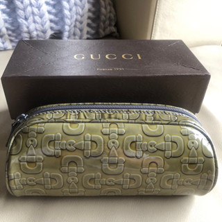 保證全新正品 GUCCI 漆皮 收納包 化妝包 三C收納包