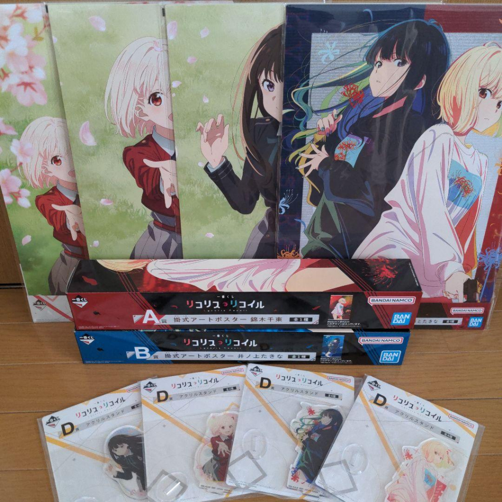 【預購】😎日版 再販 一番賞 Lycoris Recoil 莉可麗絲 A賞 錦木千束 井之上瀧奈 掛軸 插畫版 立牌