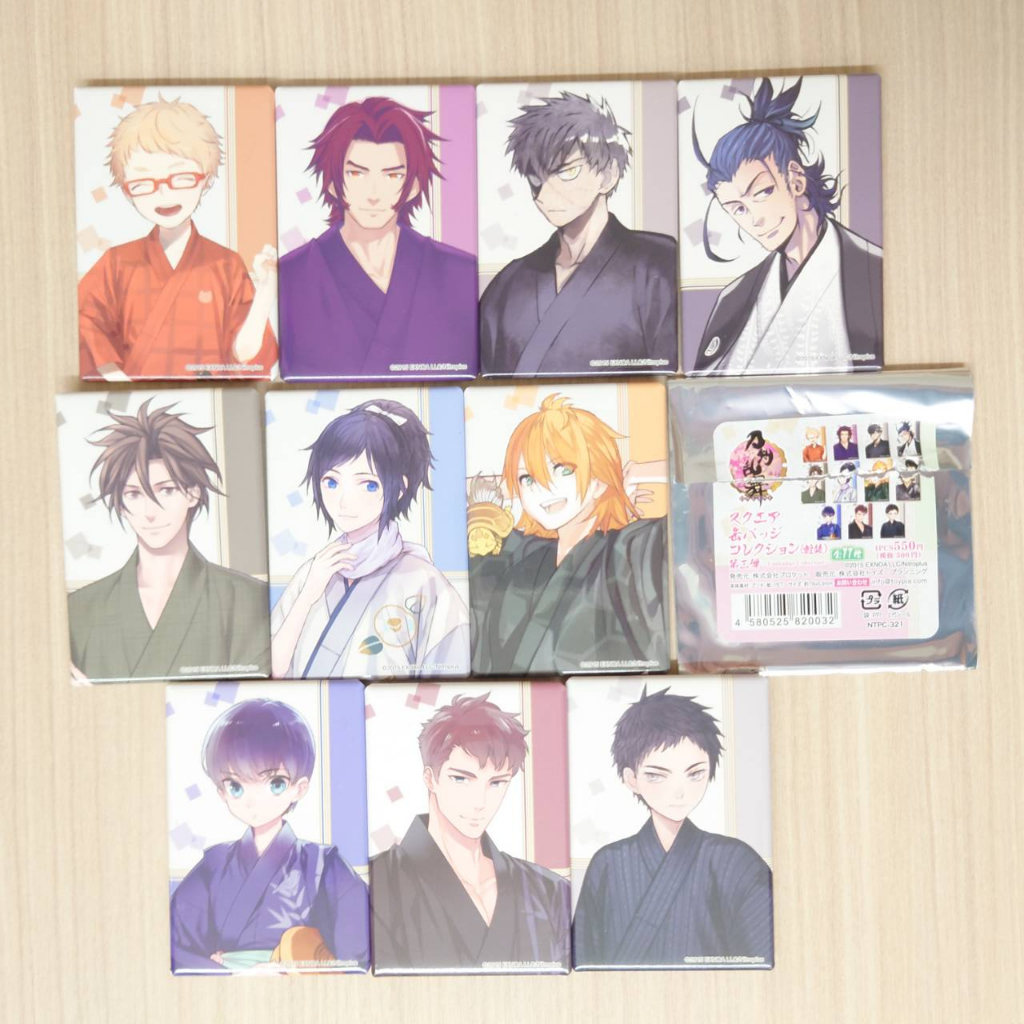 刀劍亂舞 日版 輕裝 徽章 大和守安定 博多 蜻蛉切 同田貫正國 日本號 御手杵 浦島虎徹 謙信景光 小豆長光 厚藤四郎