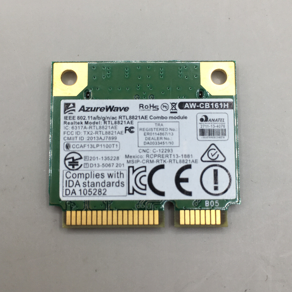 AzureWave AW-CB161H RTL8821AE 二手筆電網卡-A20