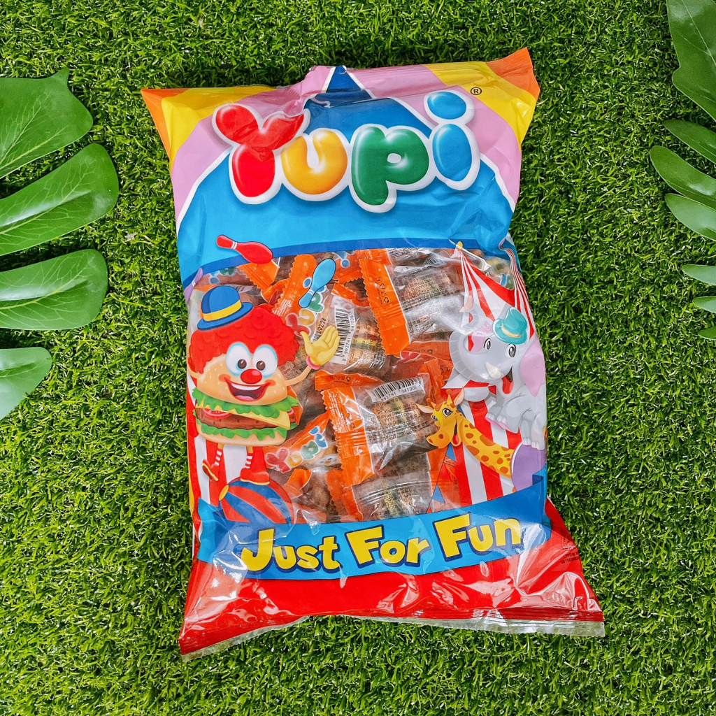 【疲老闆】印尼 Yupi 呦皮漢堡QQ軟糖 378g 袋 漢堡軟糖 軟糖