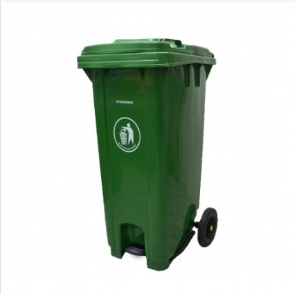 【豐盛有餘】法國沲桶-腳踏式設計歐洲領導品牌直接進口LESTON-綠色-大型垃圾桶-120公升 RB-121 資源回收桶