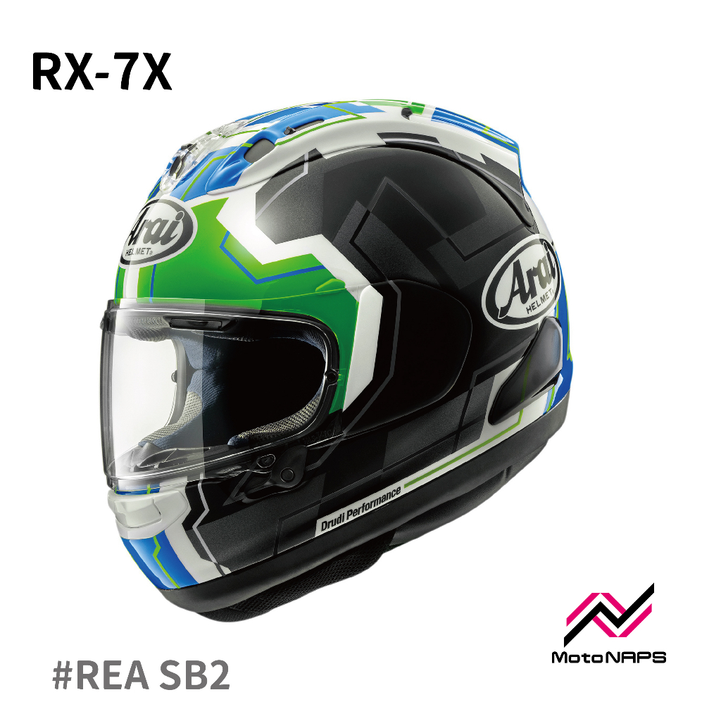 【NAPS 納普司】ARAI RX-7X REA SB2 綠色 選手帽 全罩安全帽