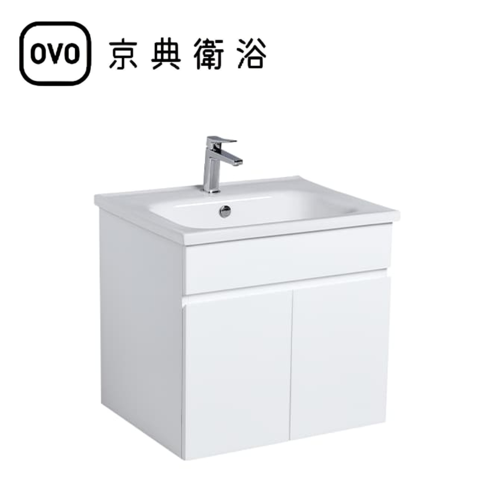 【OVO京典衛浴】L8610+8610-1+F8057 檯面式臉盆浴櫃組 防水浴櫃 發泡板 浴室櫃 水龍頭
